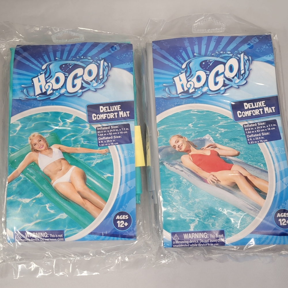 Set Of 2 H2O GO! Deluxe Comfort Mats For Pool